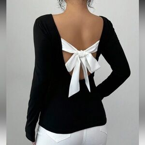 Falling For Coquette Bow Accent Top NEW 🏷️